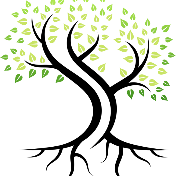 Icon only black w/ green leaves_transparent bg