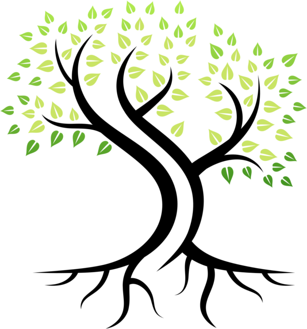 Icon only black w/ green leaves_transparent bg